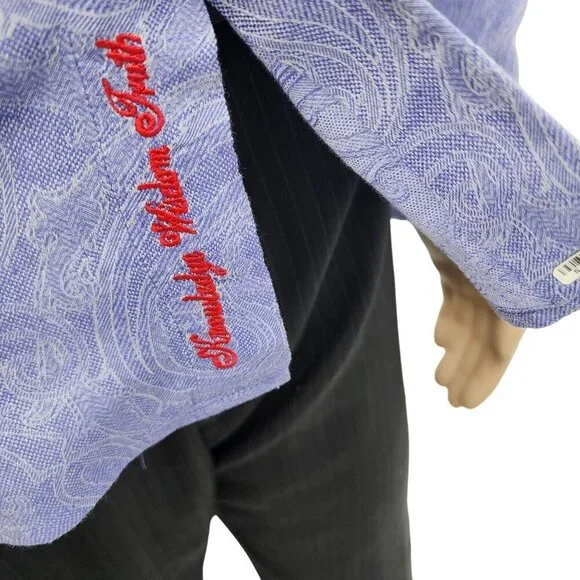 Robert Graham Mens Purple Paisley Long Sleeve Button-Down Shirt, Men's Small - Picture 4 of 13